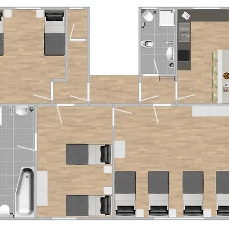Apartman Sad241 Grosse Monteurwohnung Uebergangswohnung